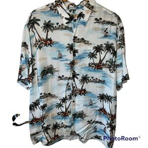 Batik Bay Tropical Hawaiian Button Down, Size XXLarge